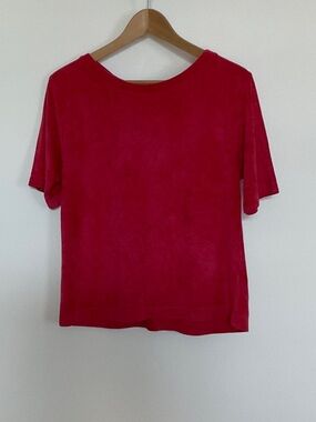 Women's Short Sleeve Scoop Neck Top - Red American vintage size S/m